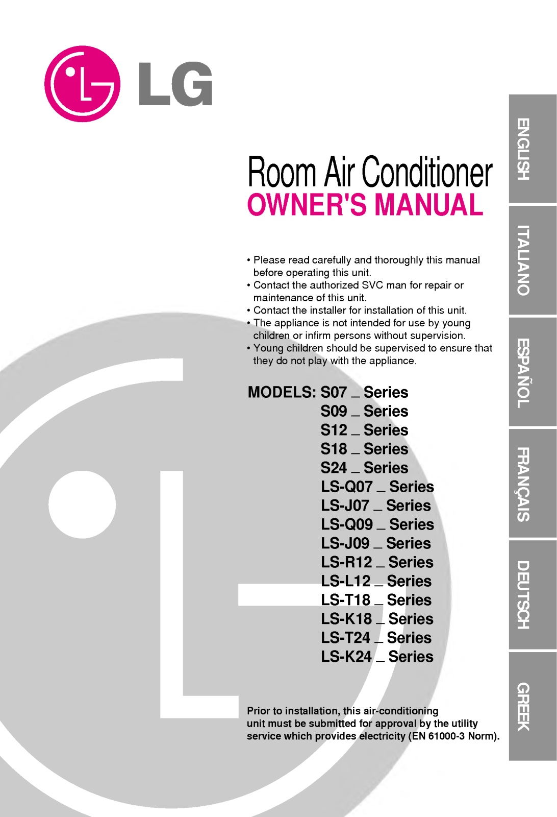 LG LS-K2463PL User Manual