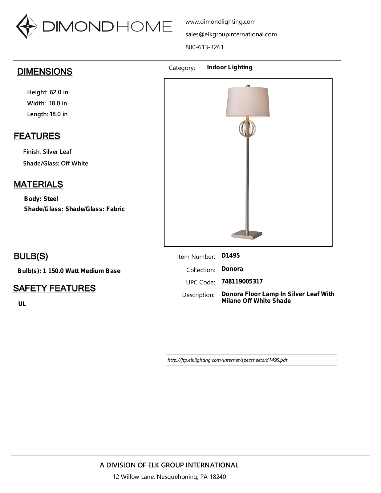 ELK Home D1495 User Manual