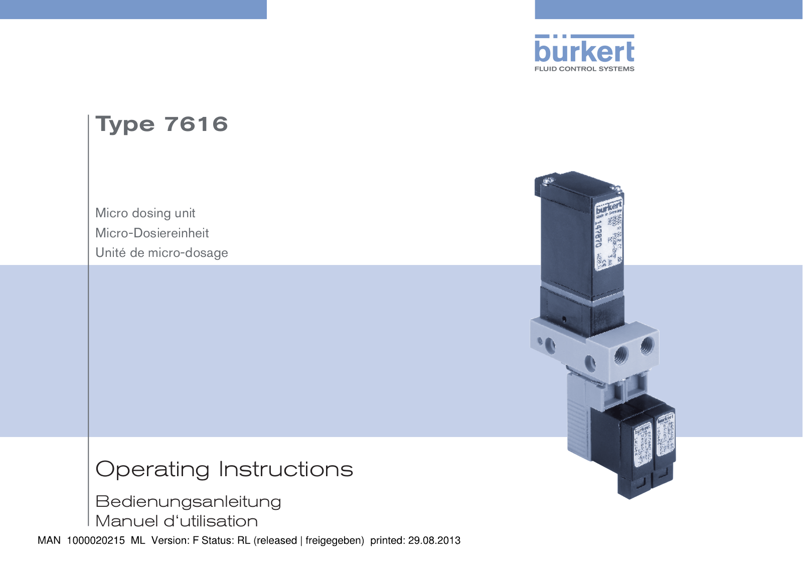 Burkert 7616 User Manual