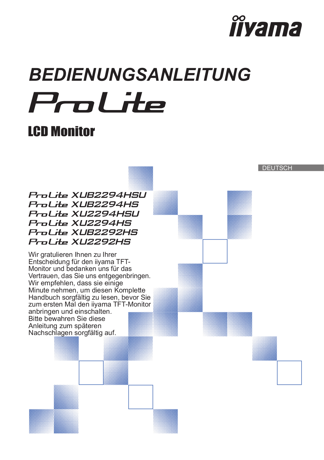 iiyama ProLite XU2292HS-B1 User Manual