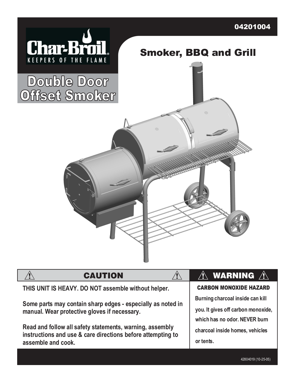 Charbroil 04201004 Owner's Manual