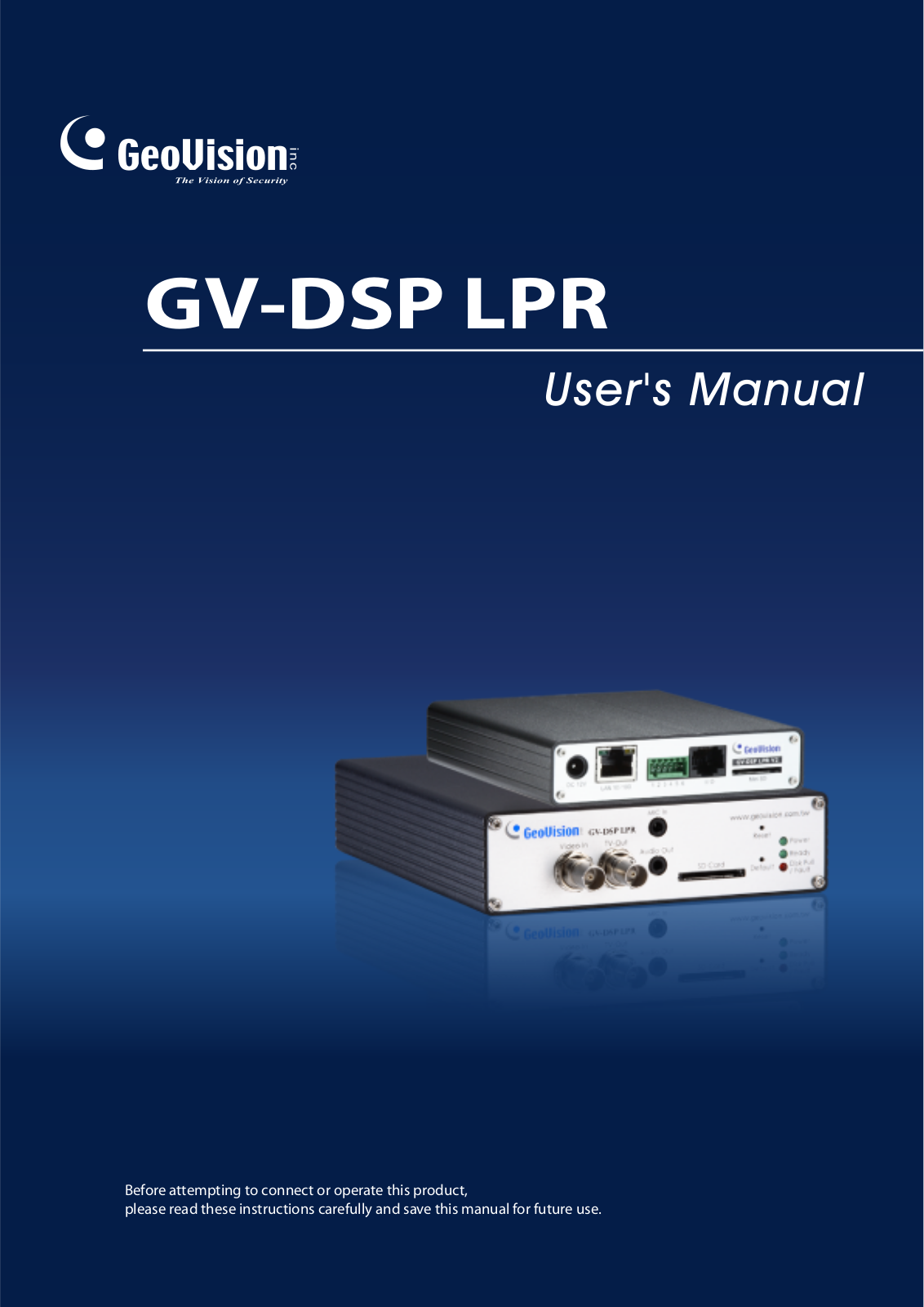 Geovision GV-LPR-CAM-20A User Manual