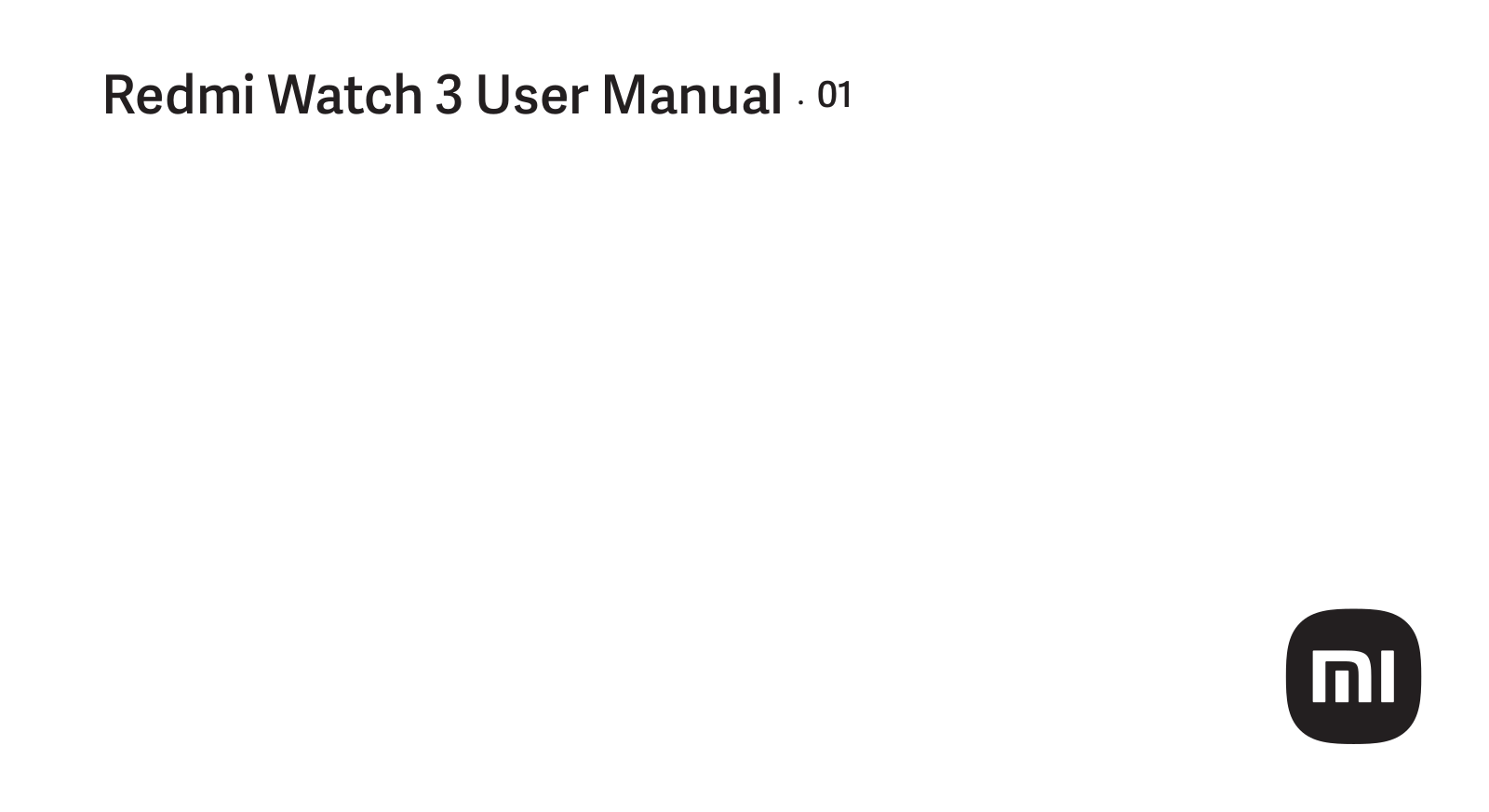 Xiaomi Redmi Watch 3 User guide - ManualMachine.com