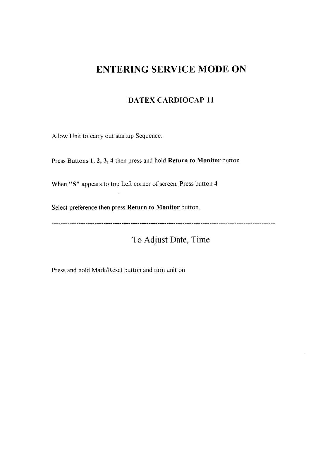 Datex-Ohmeda Cardiocap 2 Service Manual