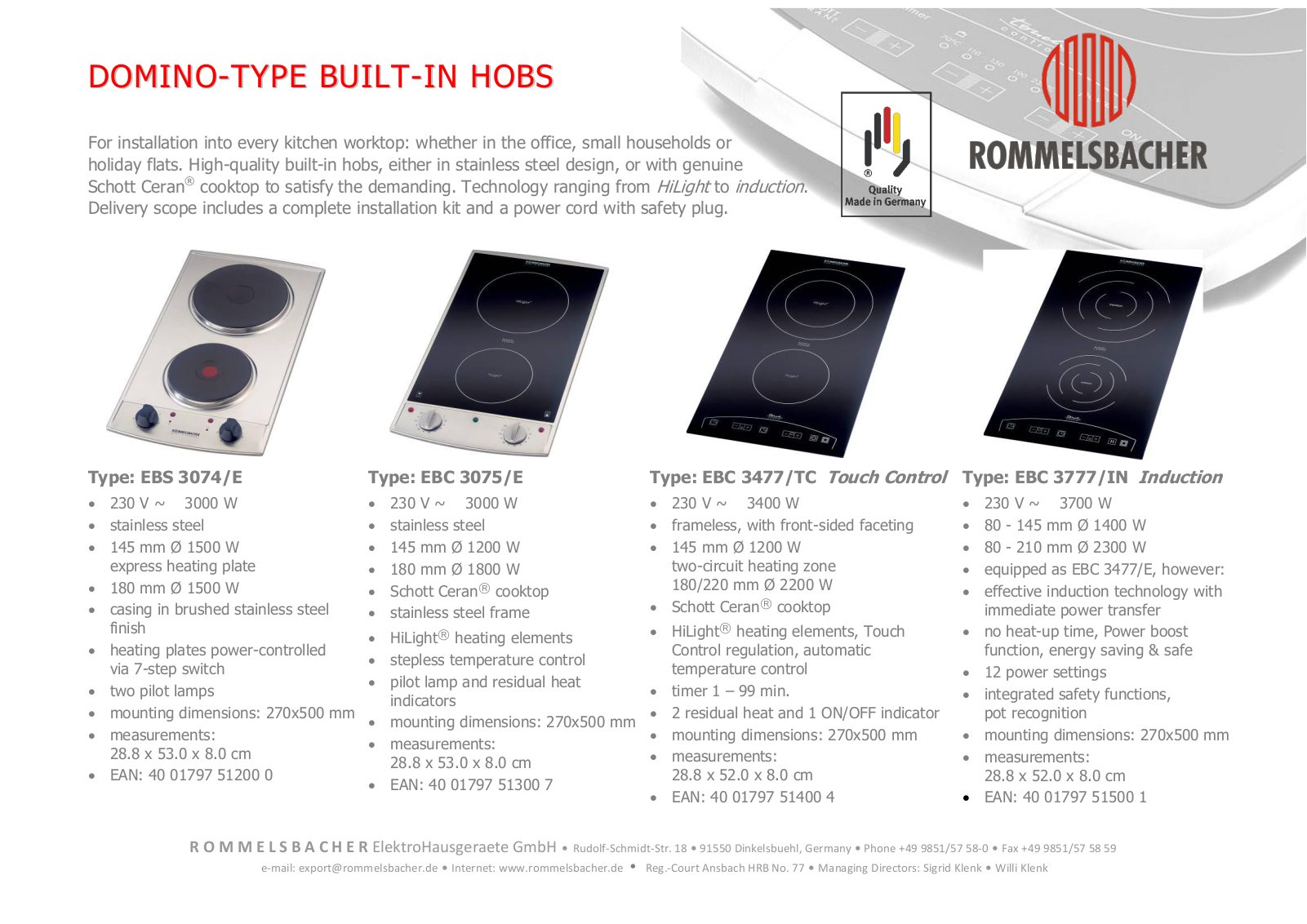 Rommelsbacher EBC 3075-E User Manual