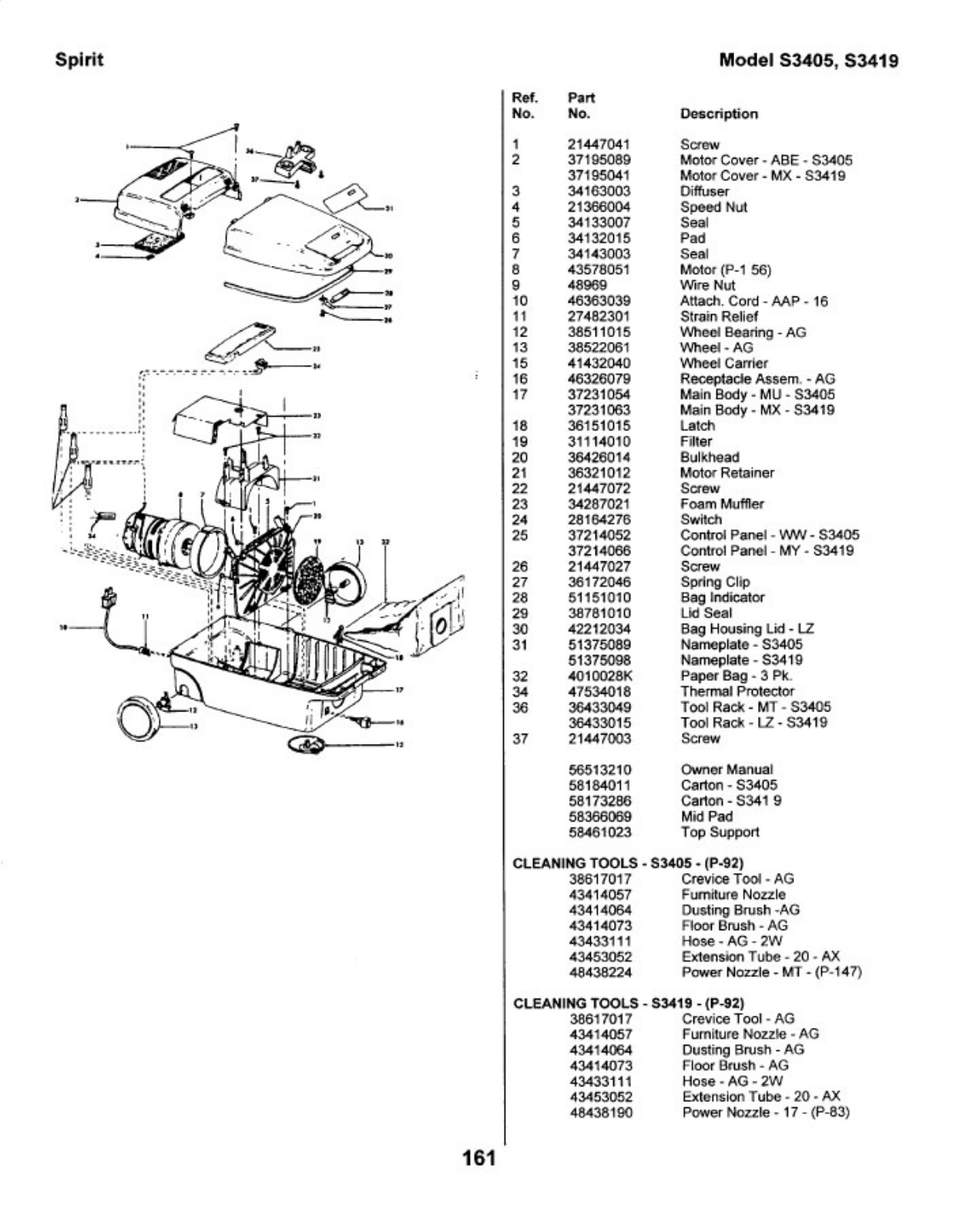 Hoover S3405 Owner's Manual