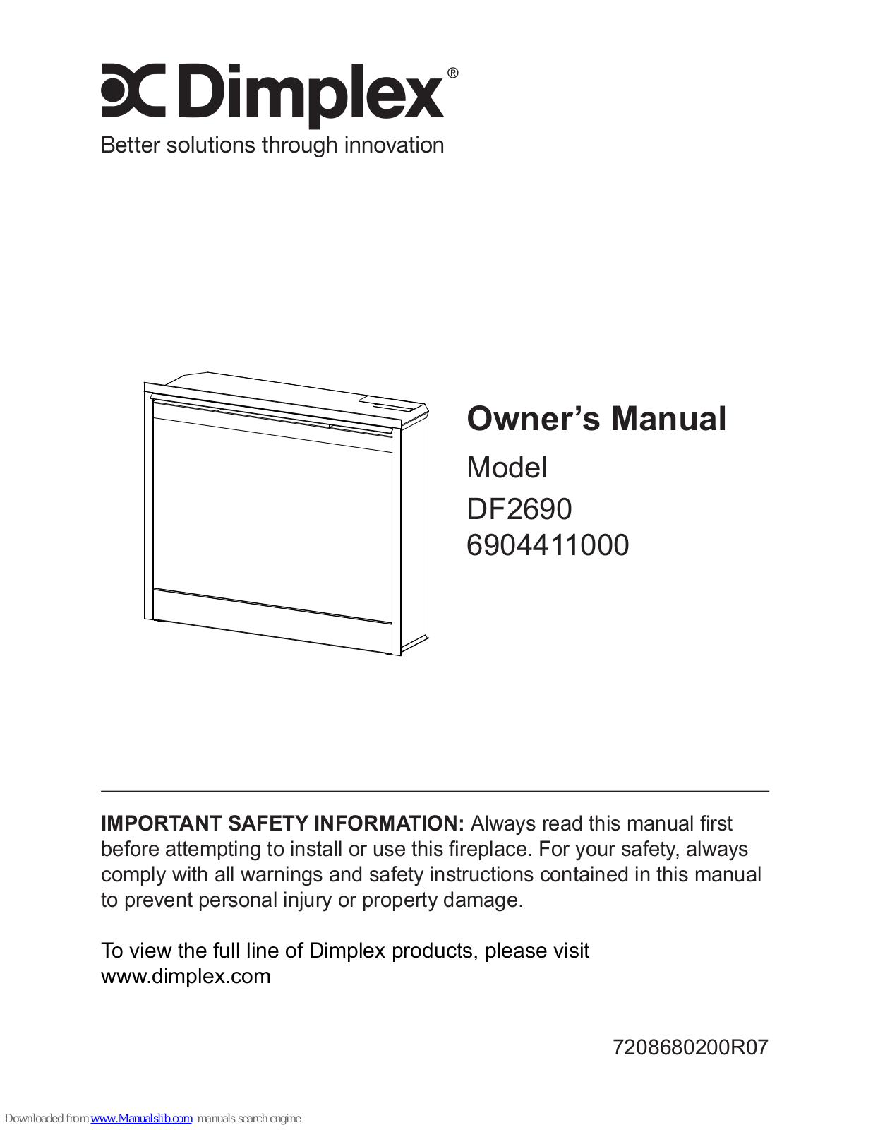 Dimplex DF2690, 6904411000 Owner's Manual