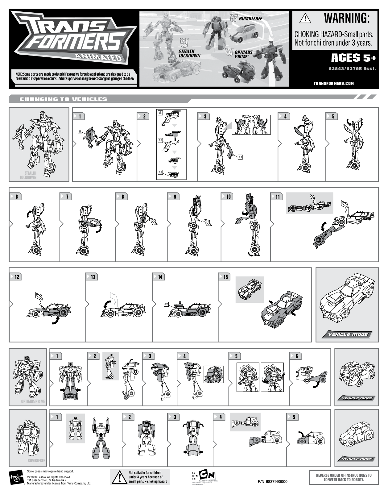 Hasbro TRANSFORMERS ANIMATED STEALTH LOCKDOWN User Manual - ManualMachine.com