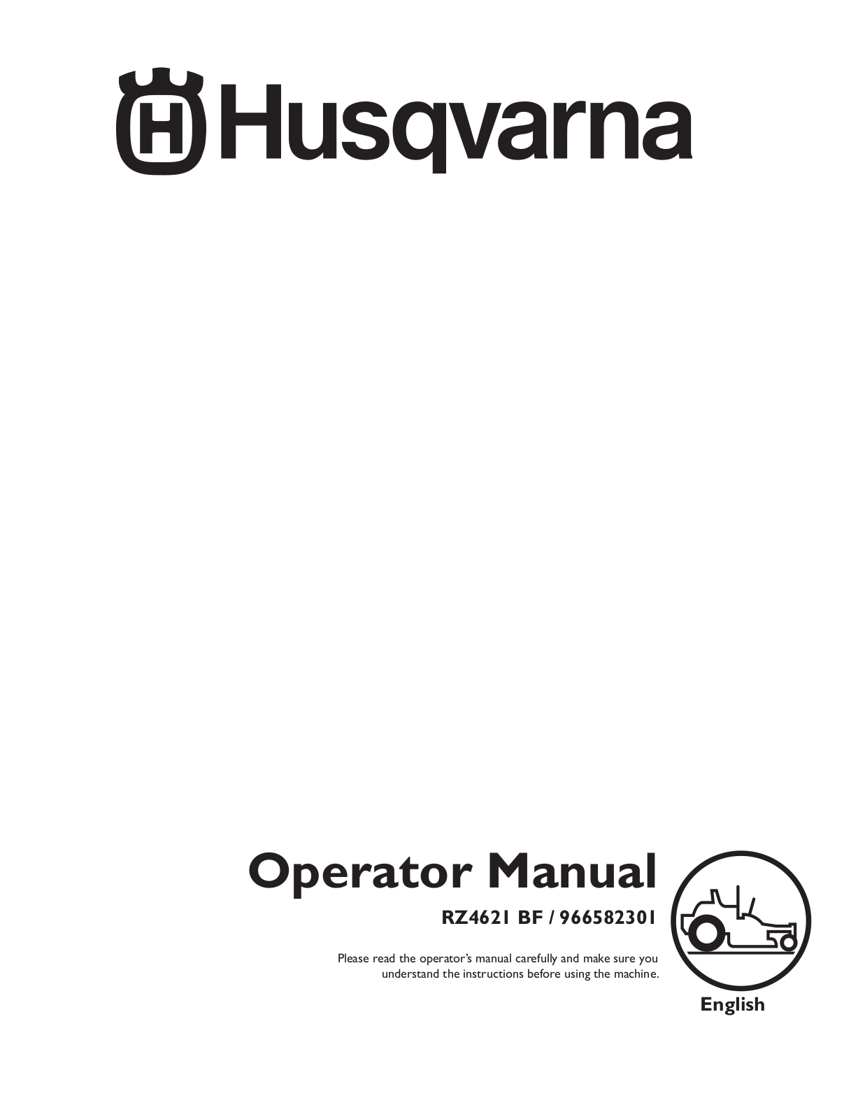 Husqvarna RZ4621 BF User Manual