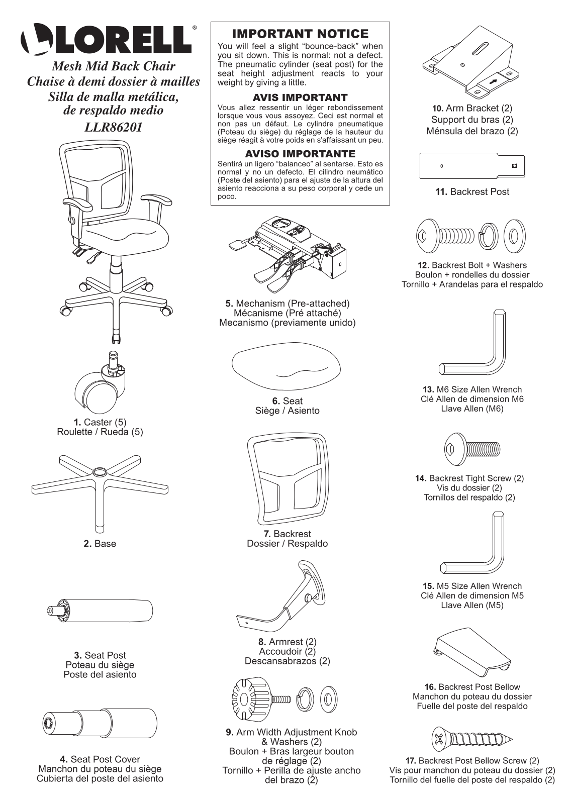 Lorell LLR86201 User Manual