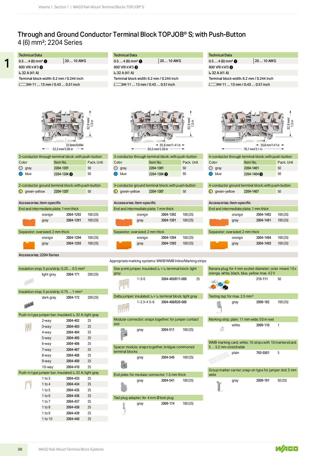 Wago 2204 Series Catalog Page