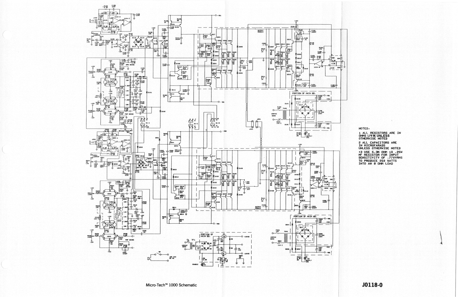 Crown MT-1000 Schematic