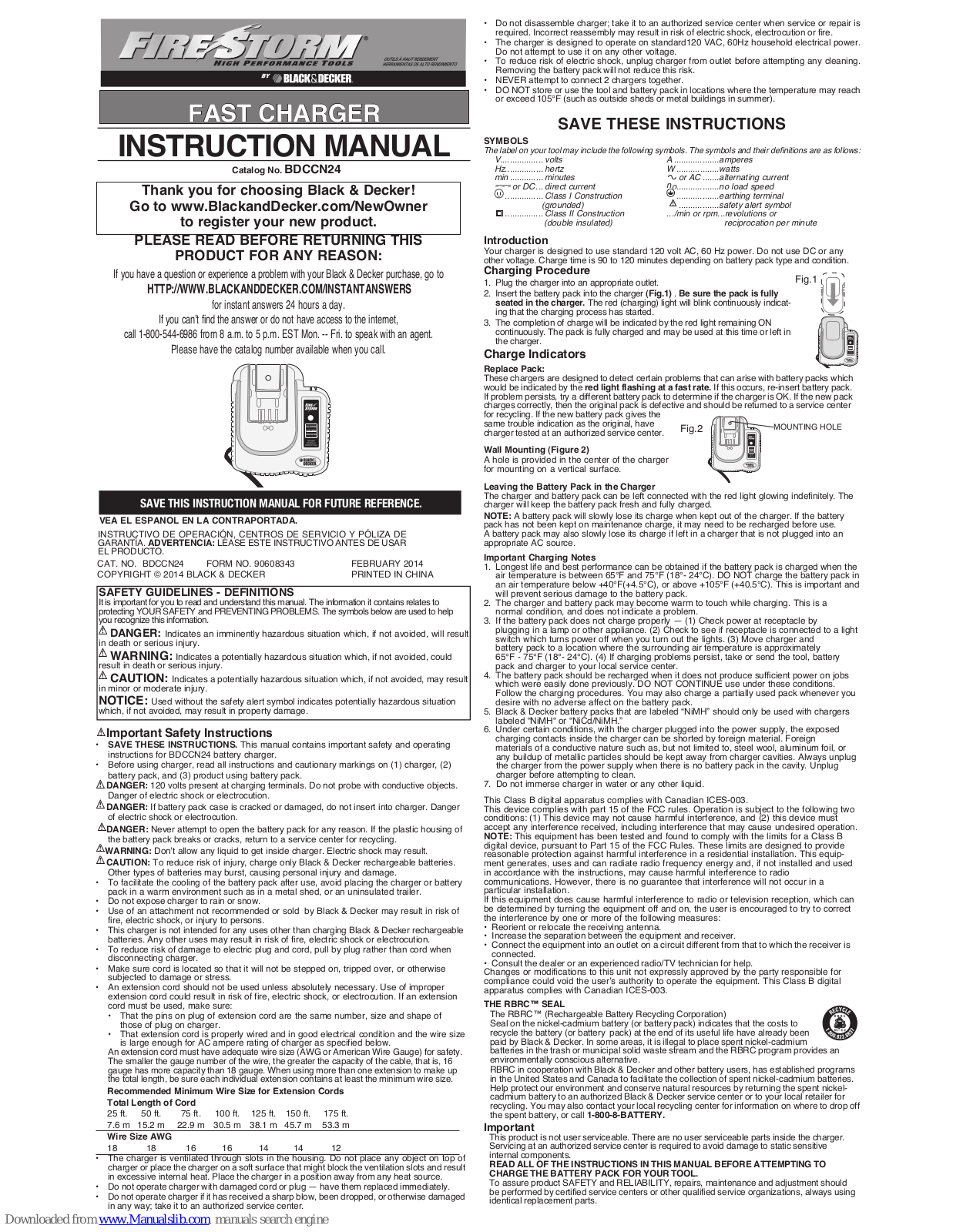 Black & Decker BDCCN24 Instruction Manual