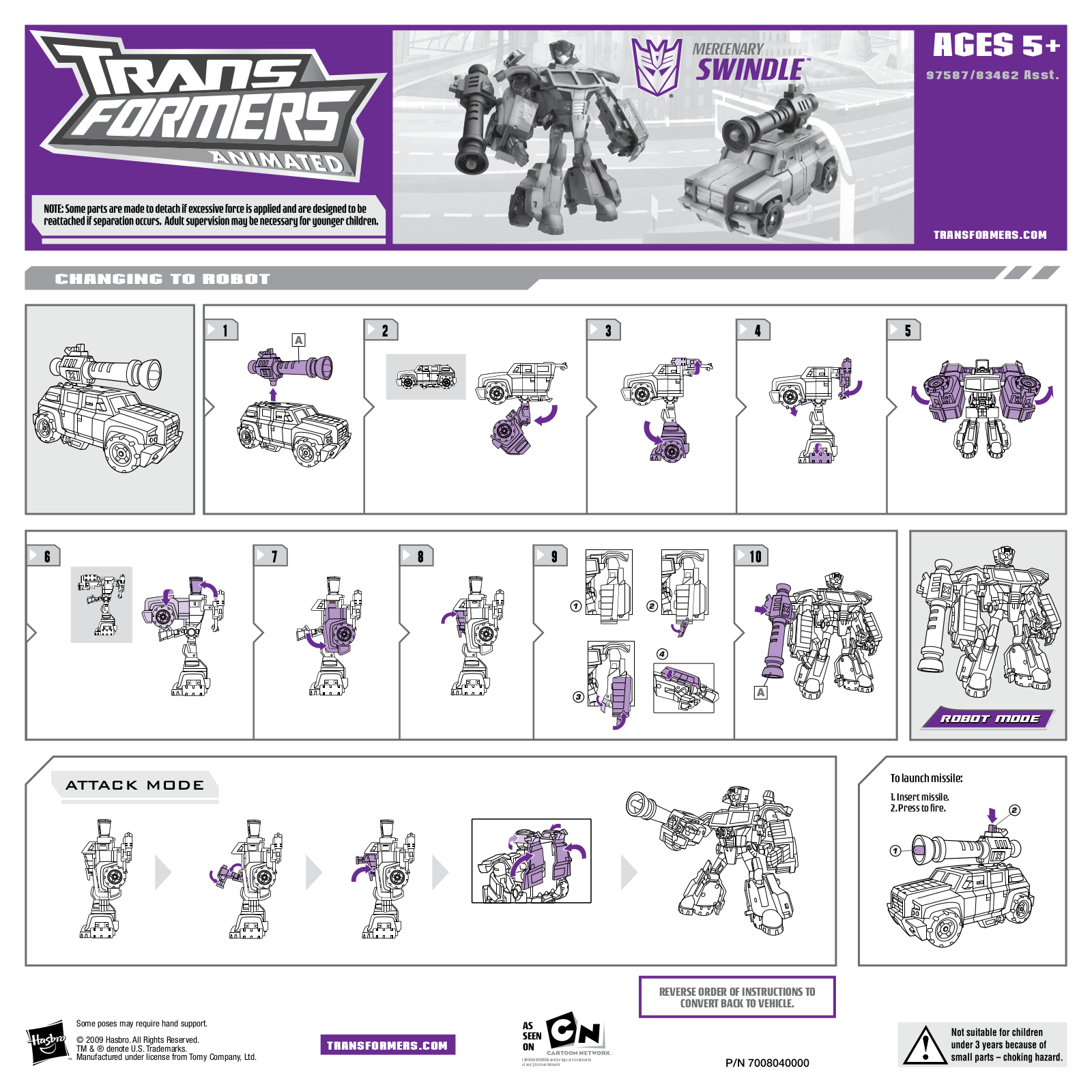 Hasbro TRANSFORMERS ANIMATED User Manual