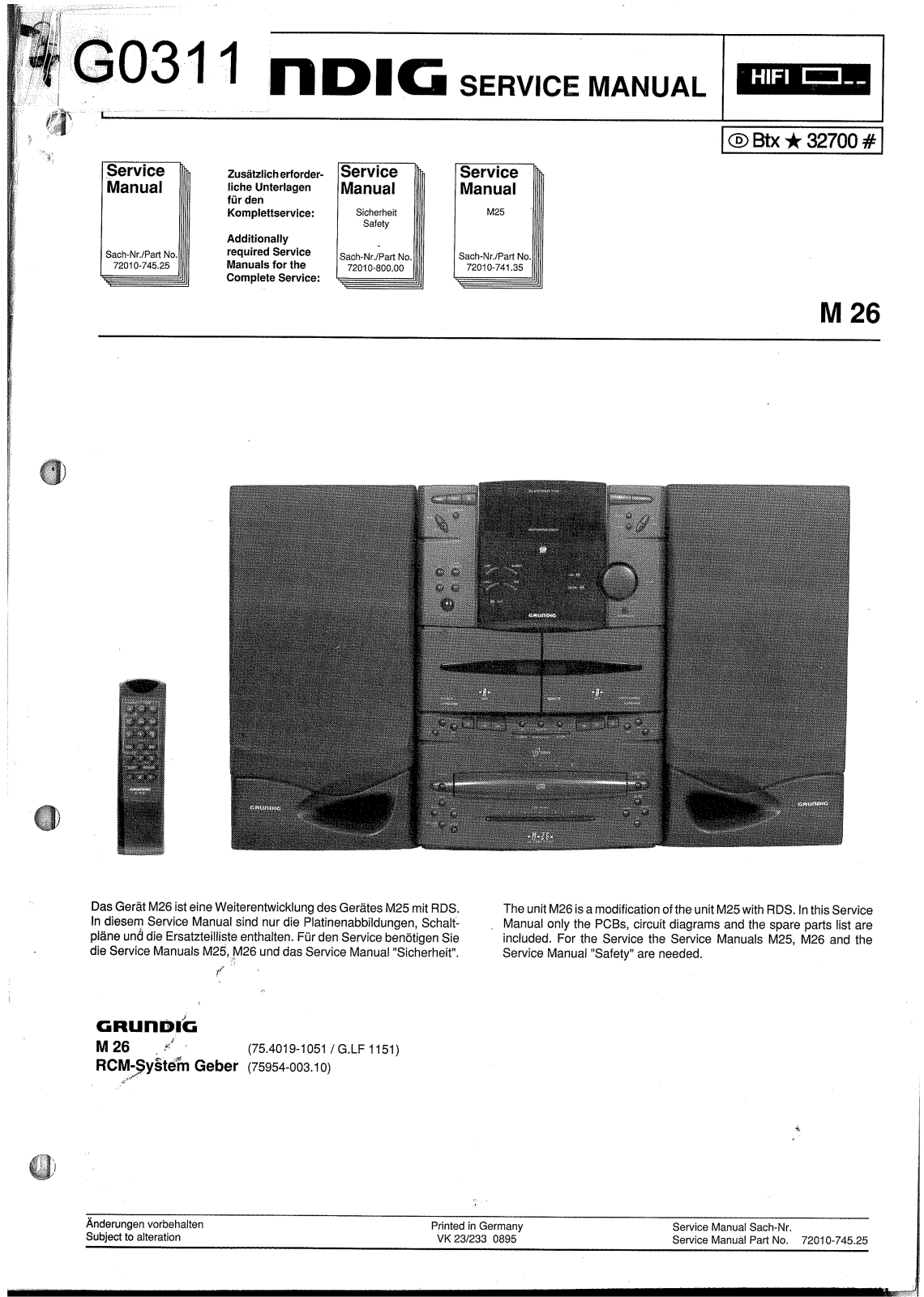 Grundig M-26 Schematic