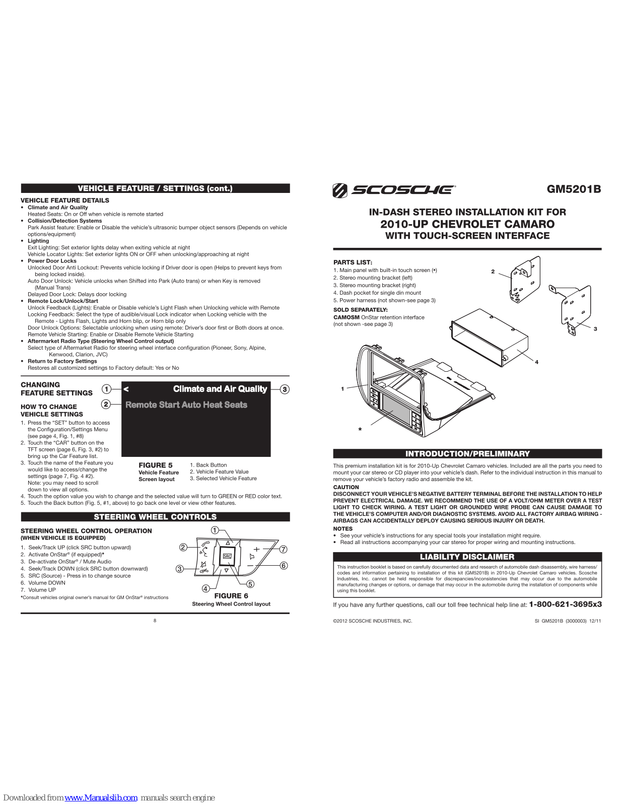 Scosche GM5201B,BTFRQ Quick Manual