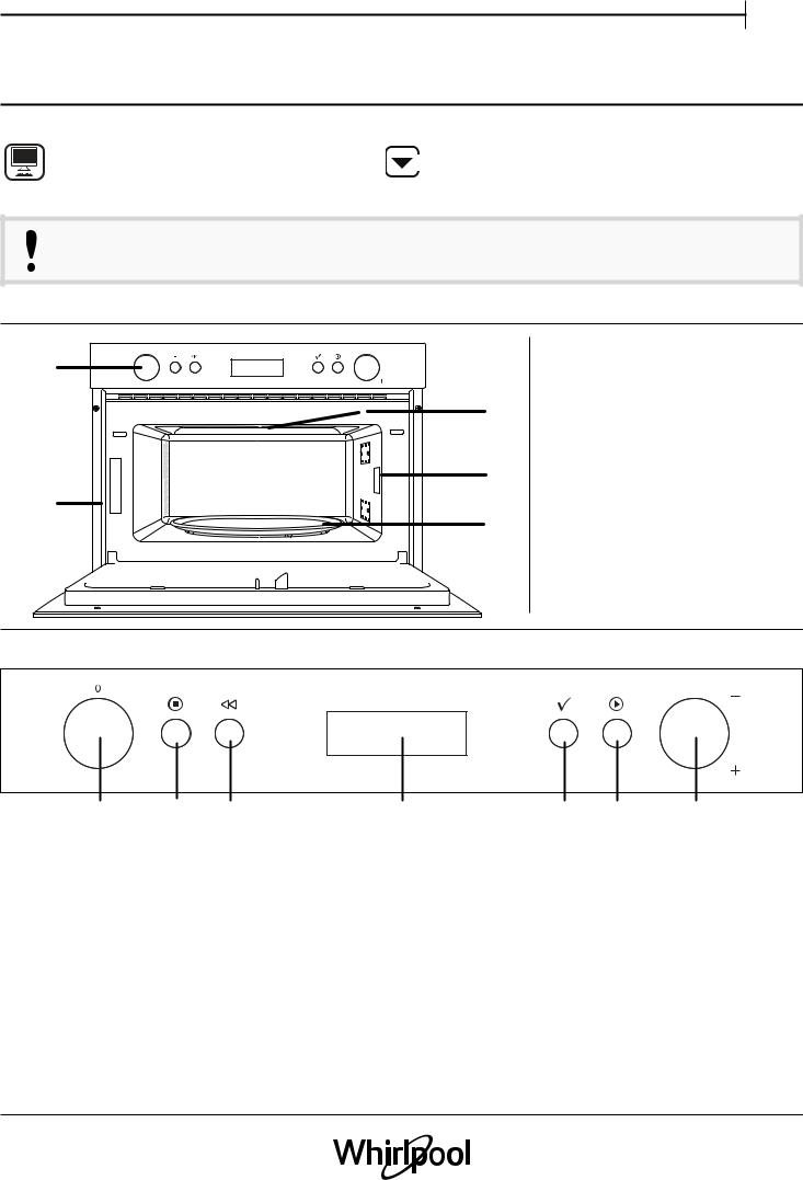 WHIRLPOOL AMW 804/IX Daily Reference Guide