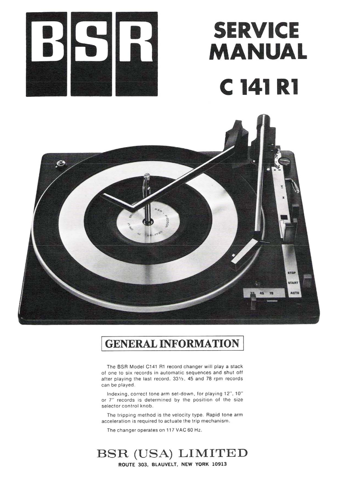 Bsr C141-R1 Service Manual