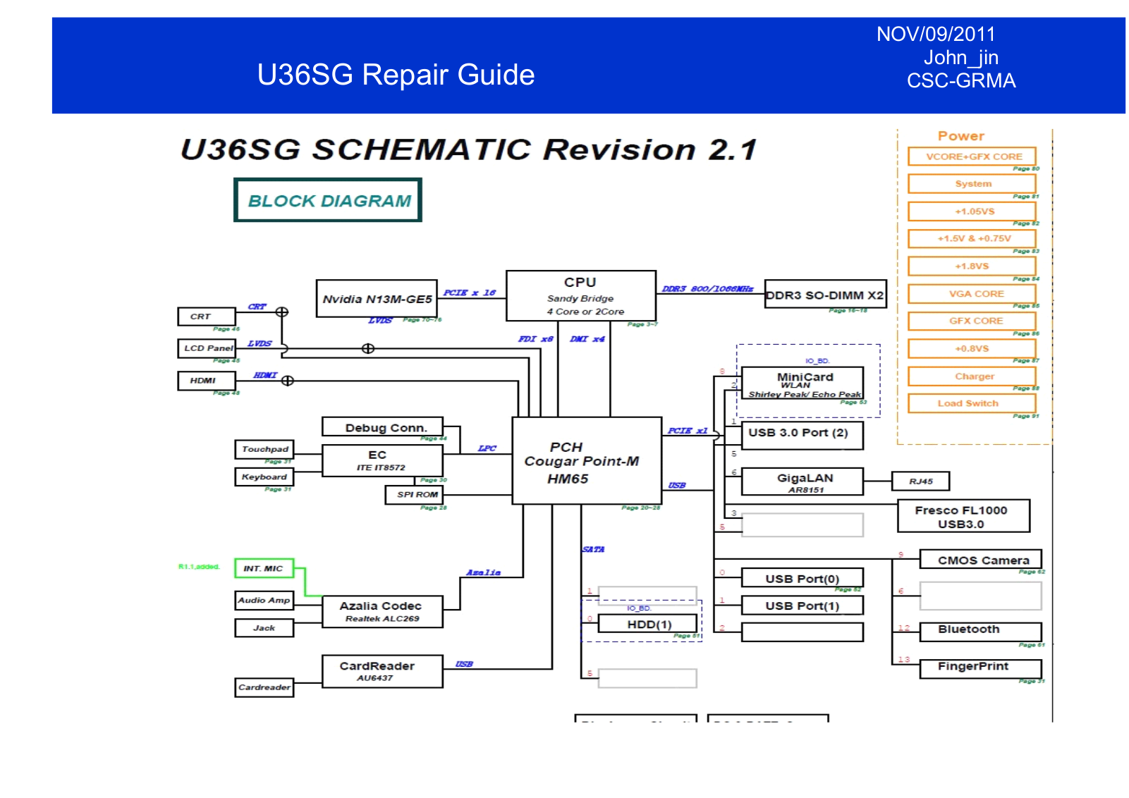 Asus U36SG Repair Guide