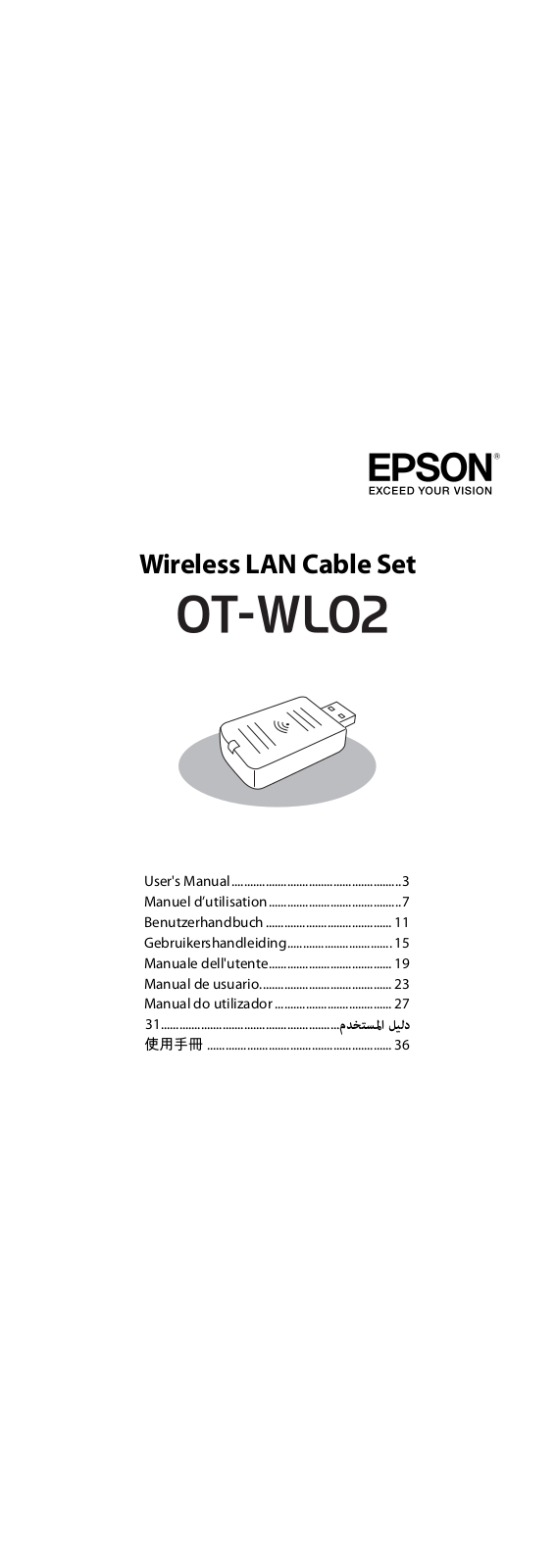 Epson OT-WL02 User's Manual