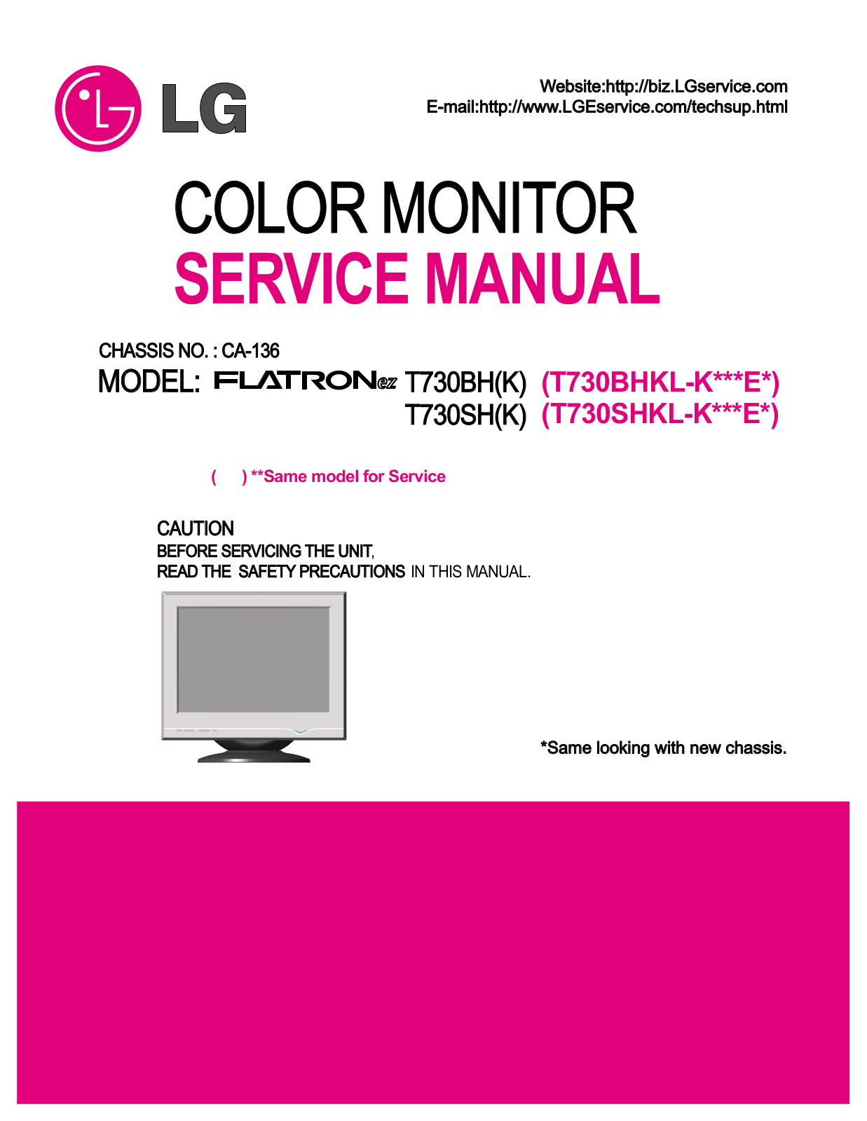 LG T730BHKL, T730BH User Manual