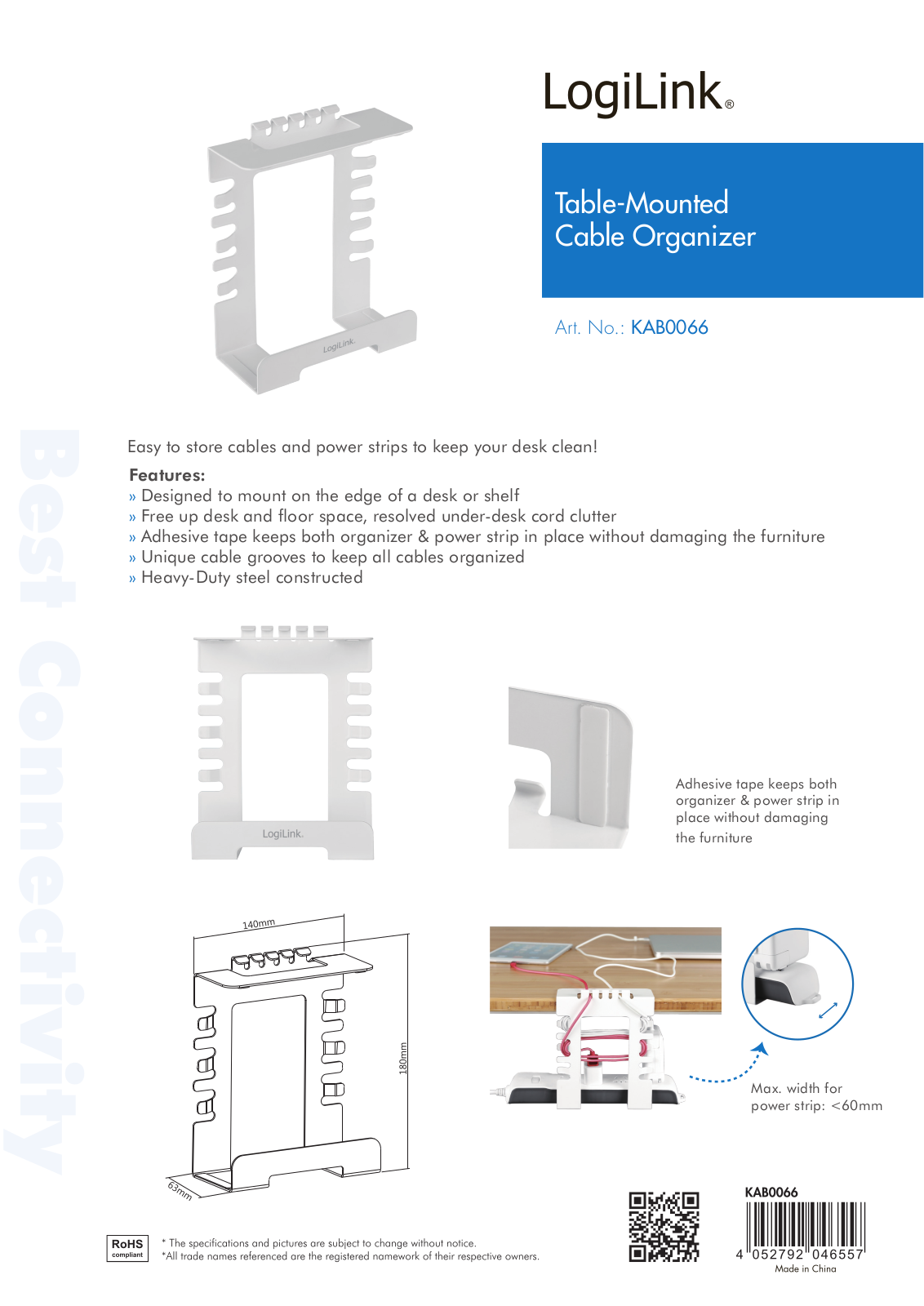 Logilink ISWT-CL-K66 Datasheet