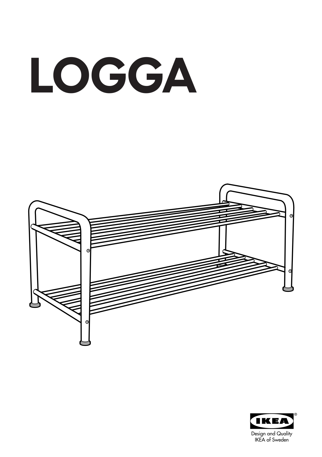 IKEA LOGGA SHOE RACK 37 Assembly Instruction