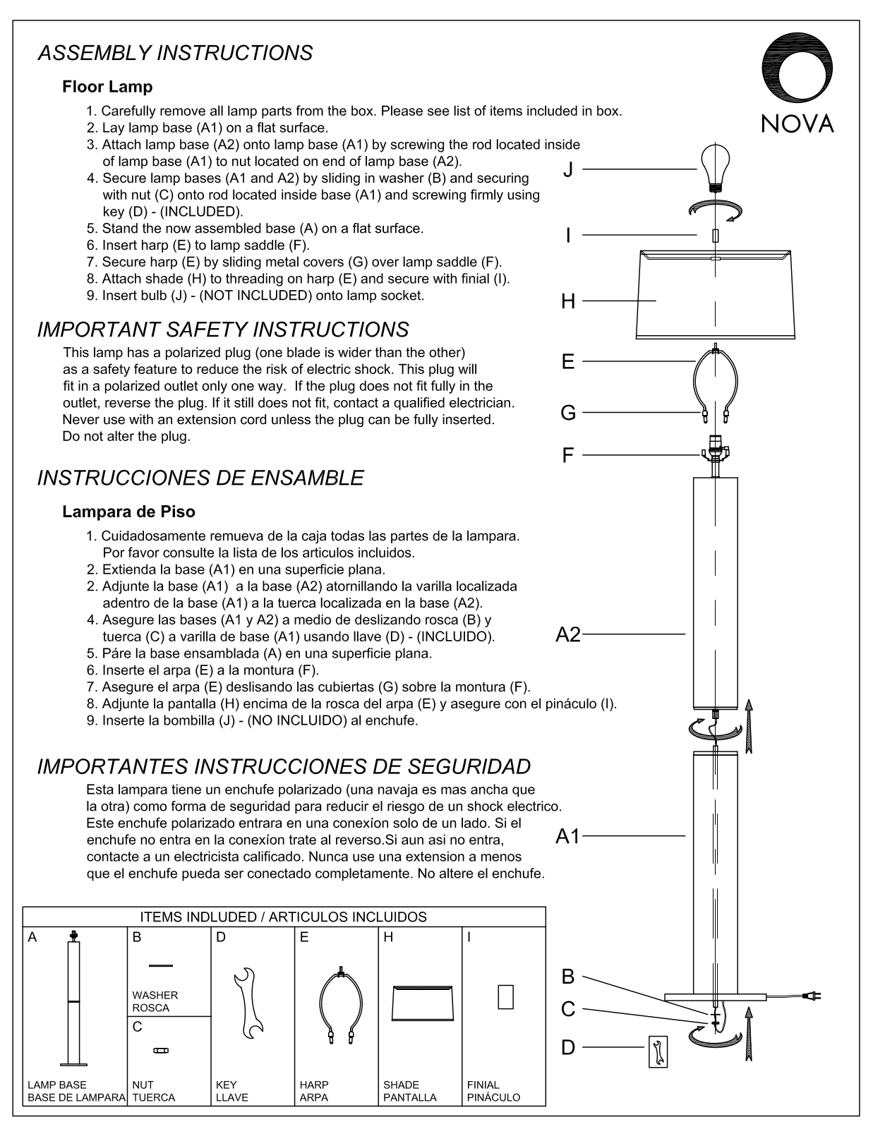 Nova 1736 Instruction Manual