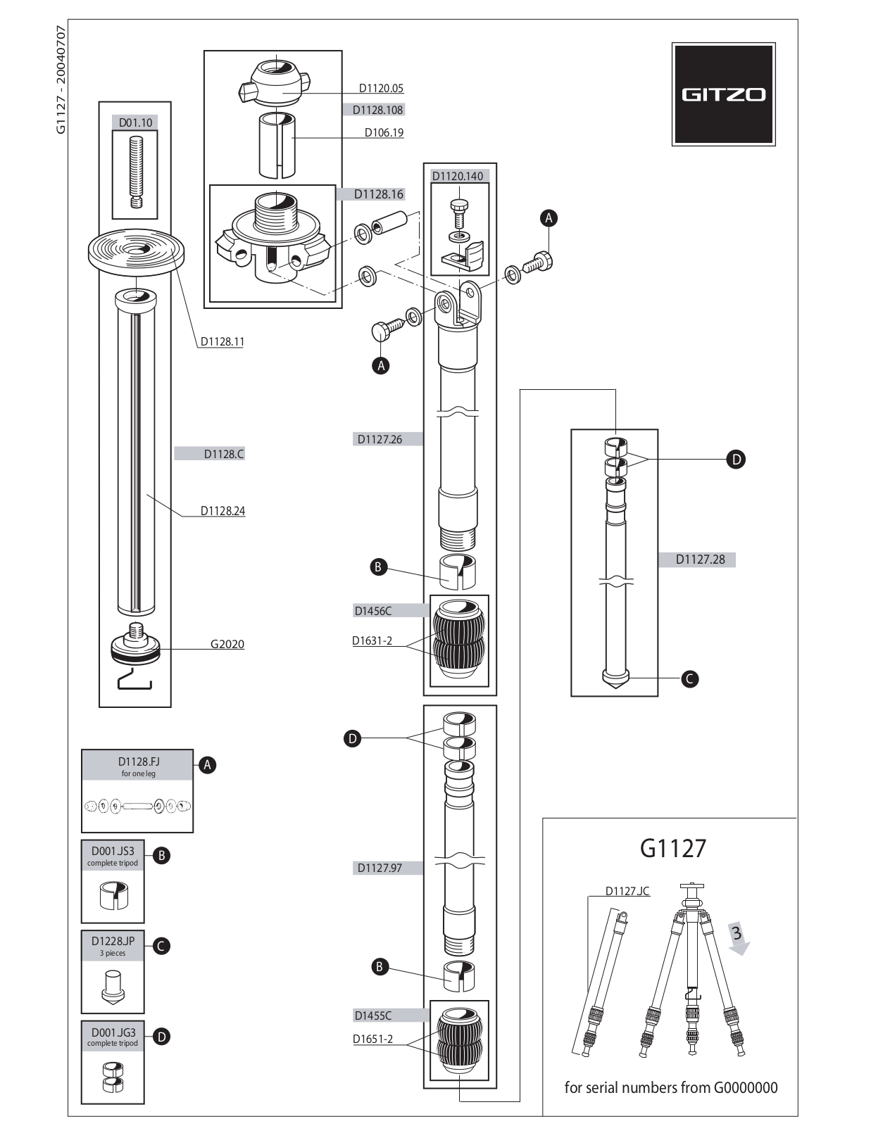 Gitzo G1127 User Manual