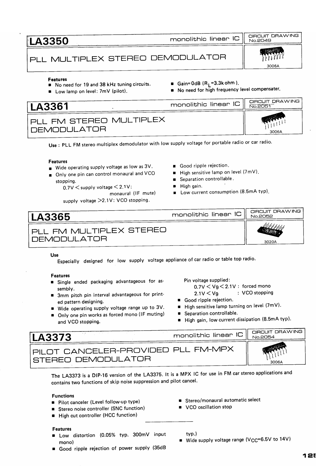 Datasheet LA3350 Specification