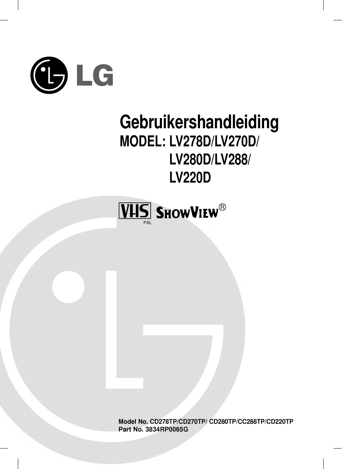 Lg LV220D, LV288, LV280D, LV270D, LV278D user Manual