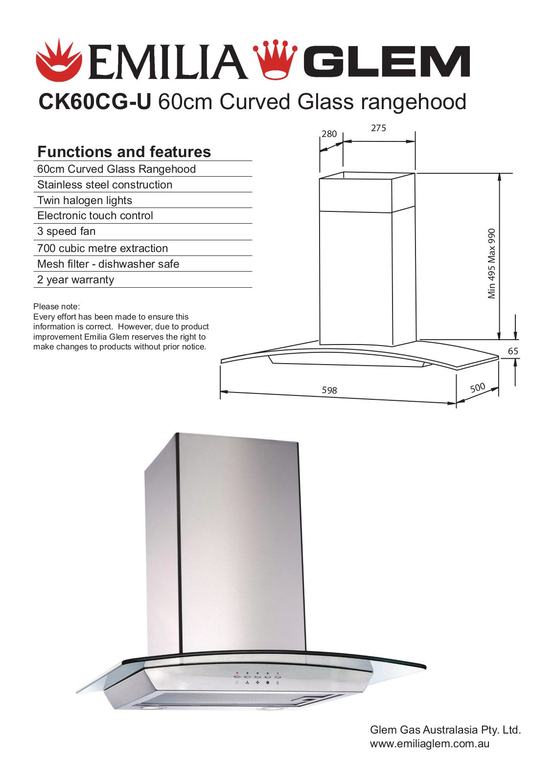 Glem CK60CG-U User Manual