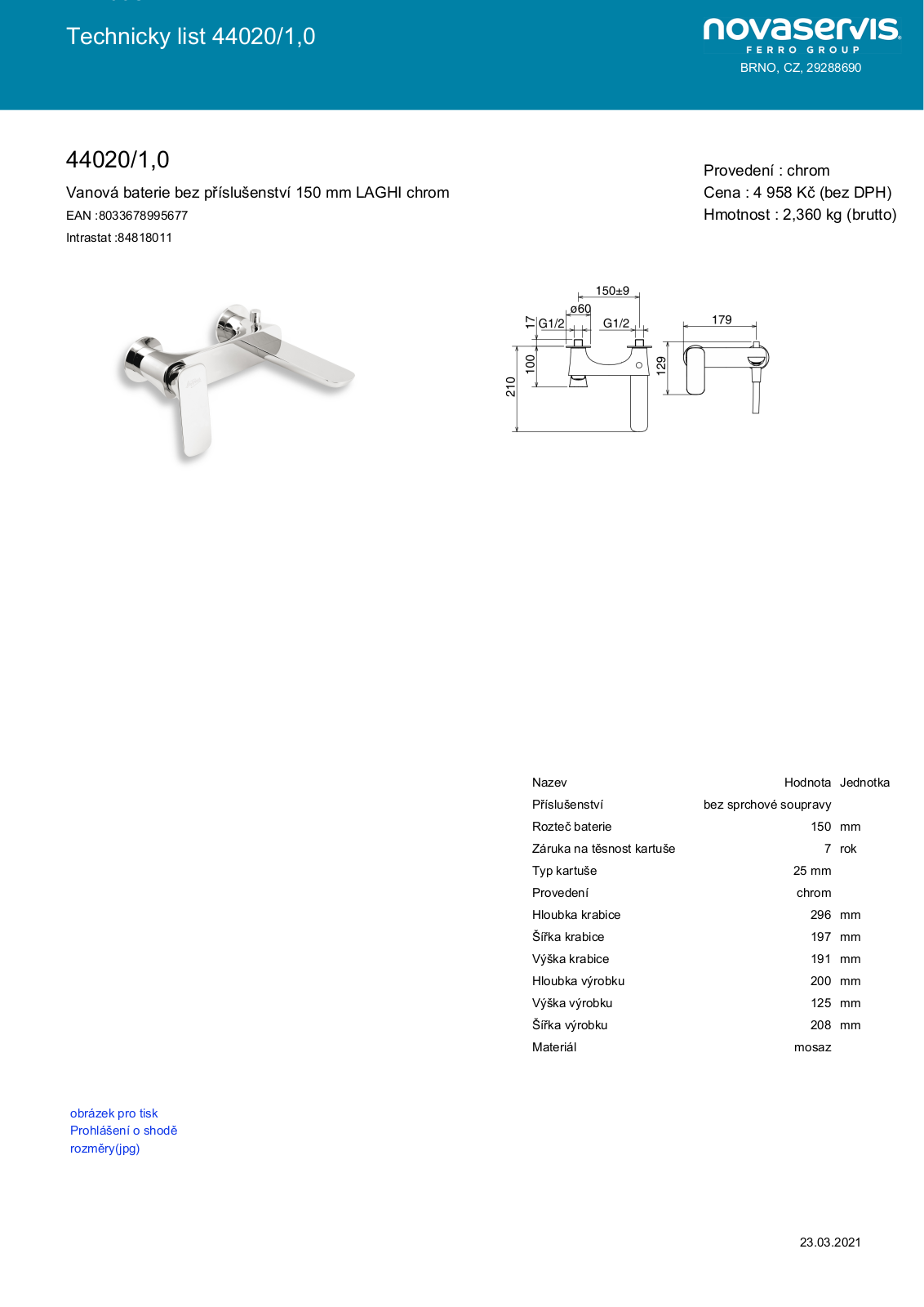 Novaservis 44020/1.0 User guide - ManualMachine.com