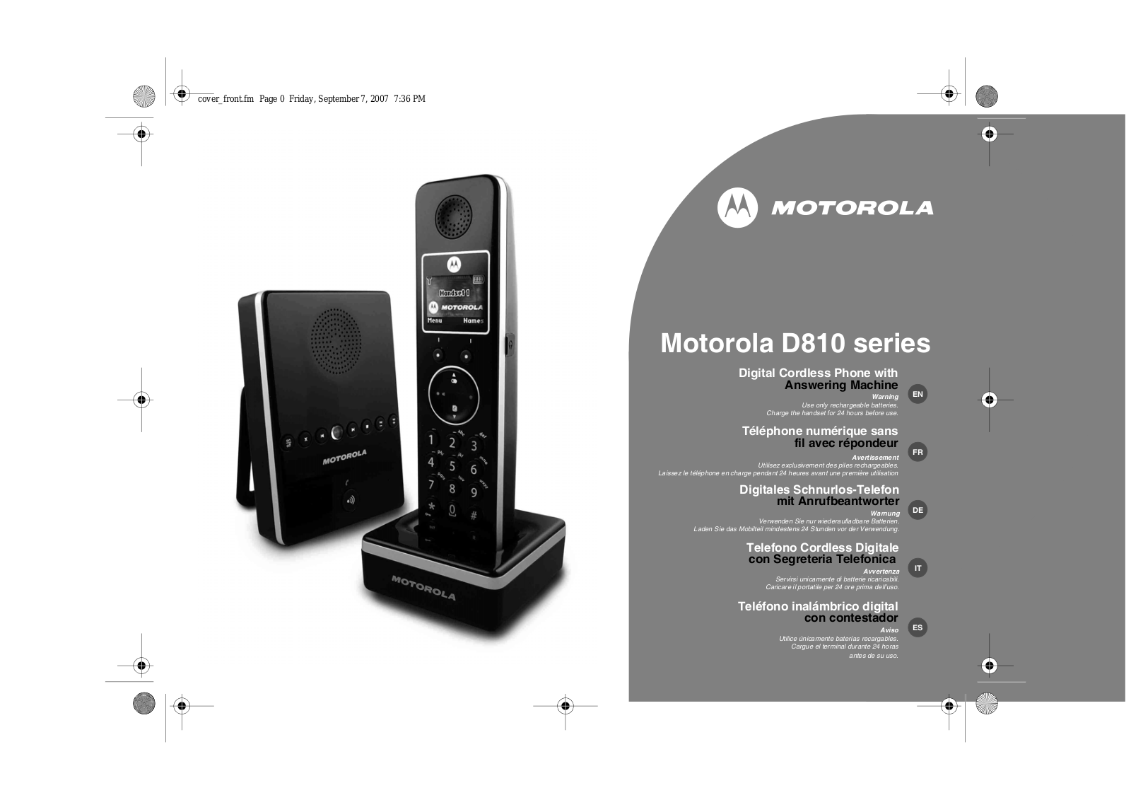 Motorola d811 Operating Instructions