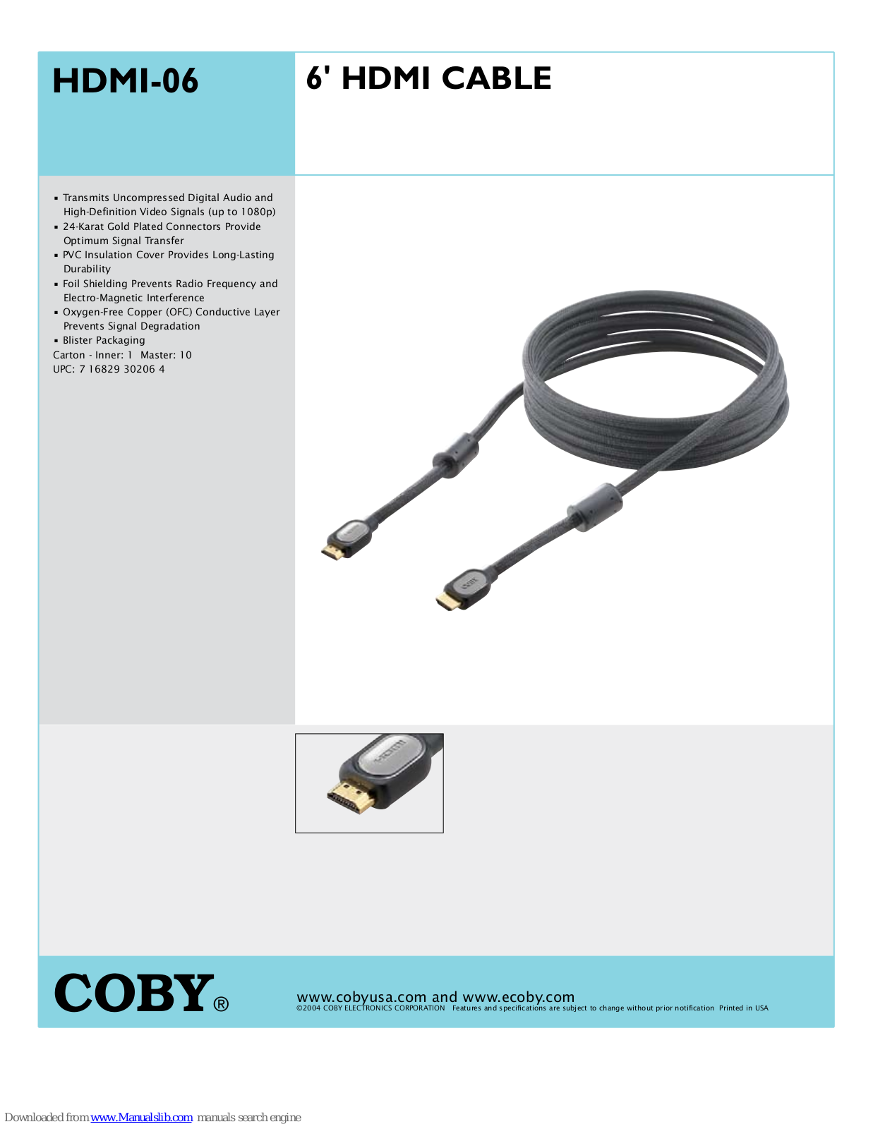 Coby HDMI06 Brochure