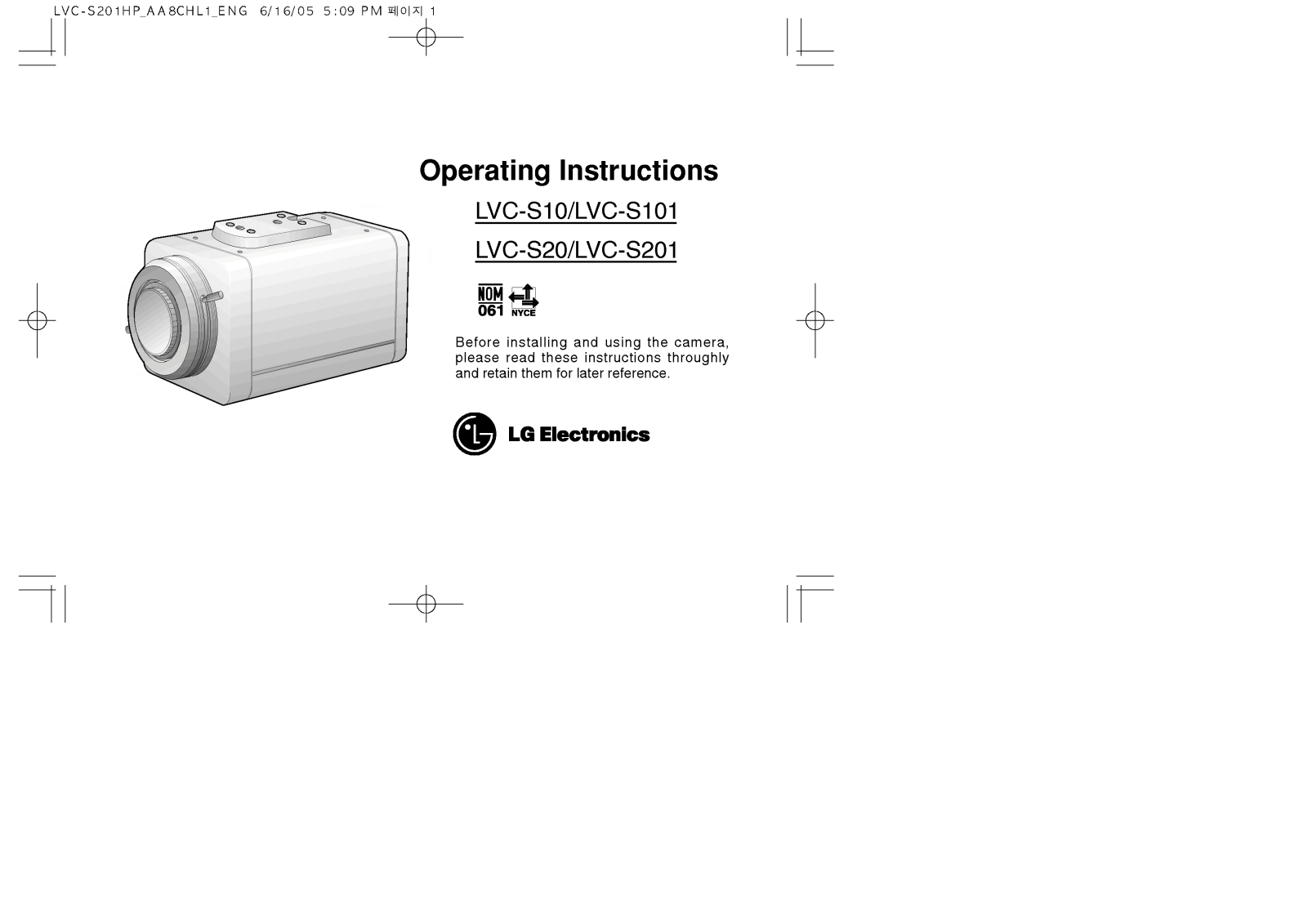 Lg LVC-S10, LVC-S20, LVC-S101, LVC-S201 user Manual