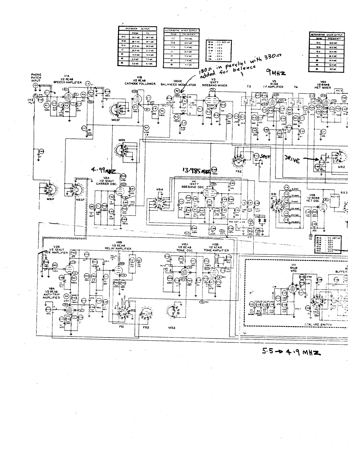 Heath Company HX-10 Schematic