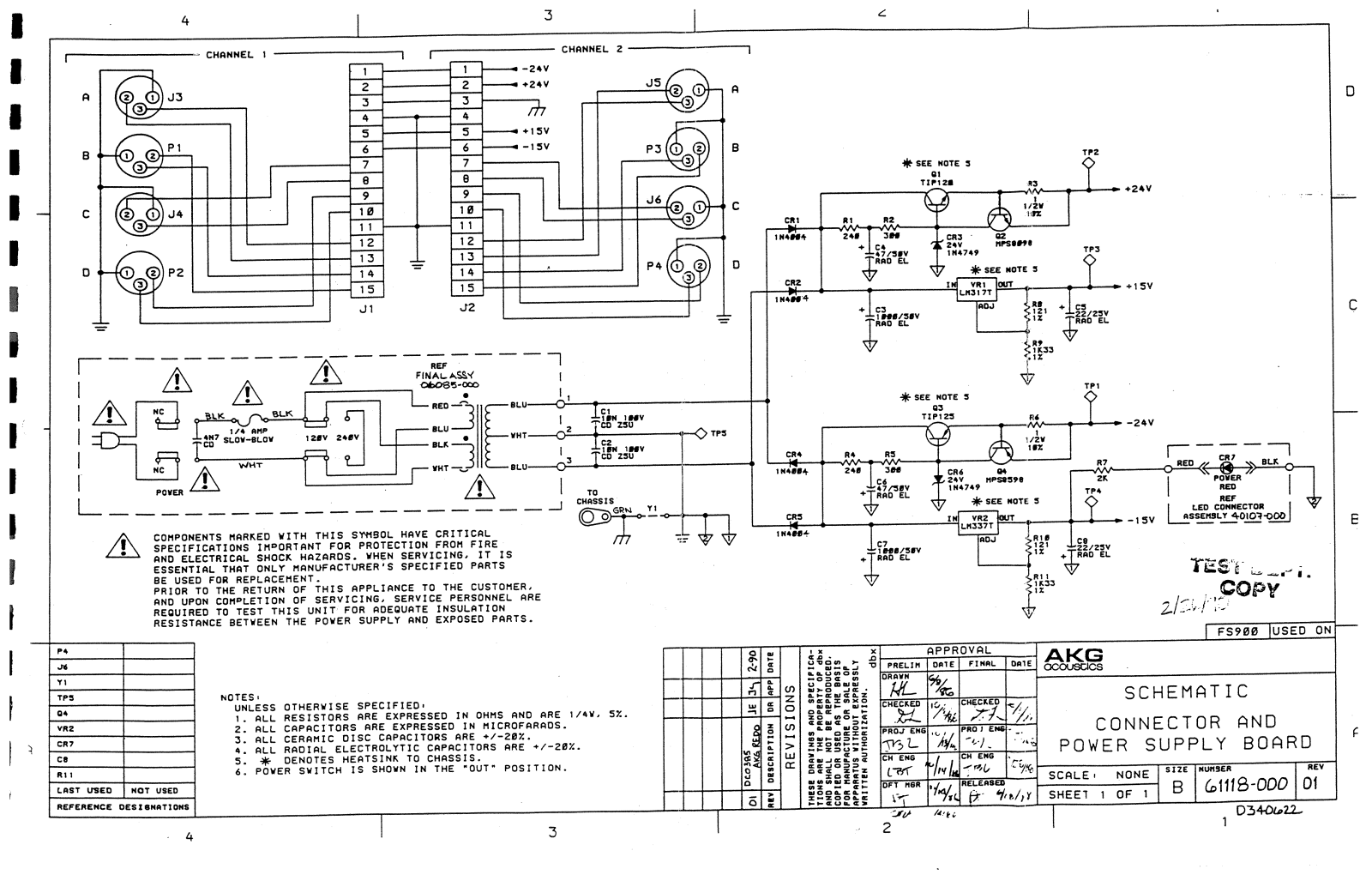 DBX FS900 Schematic