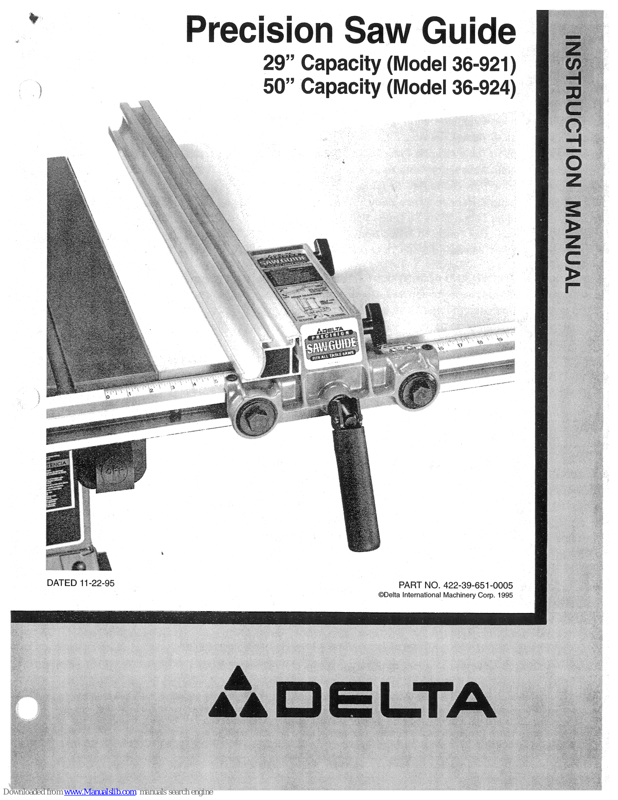 Delta 36-921, 36-924 Instruction Manual