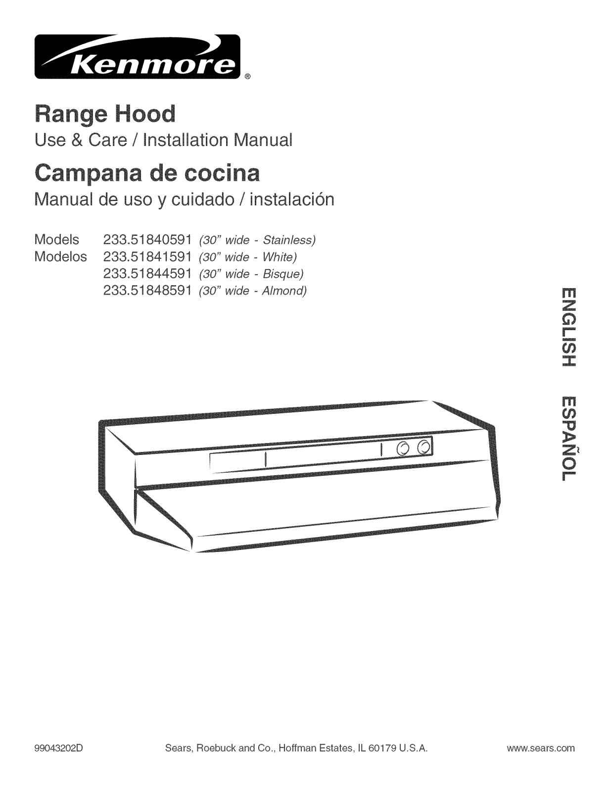 Kenmore 30 Range Hood  51844, 30 Convertible Range Hood  51841, 30 Convertible Range Hood Installation Guide - ManualMachine.com