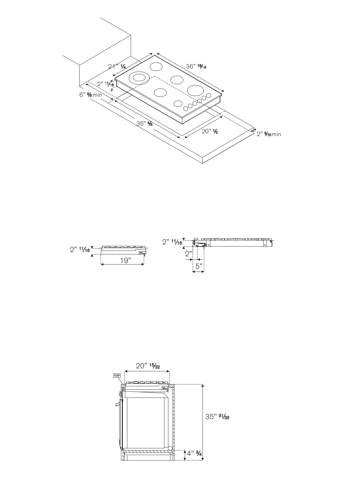 Bertazzoni QB36M600XLP, QB36M500X, Q36M500XLP Installation