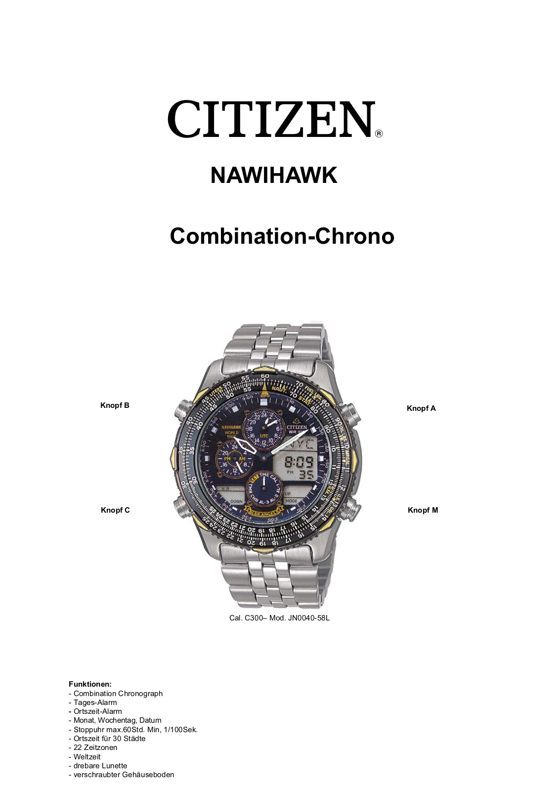 Citizen C300 User Manual