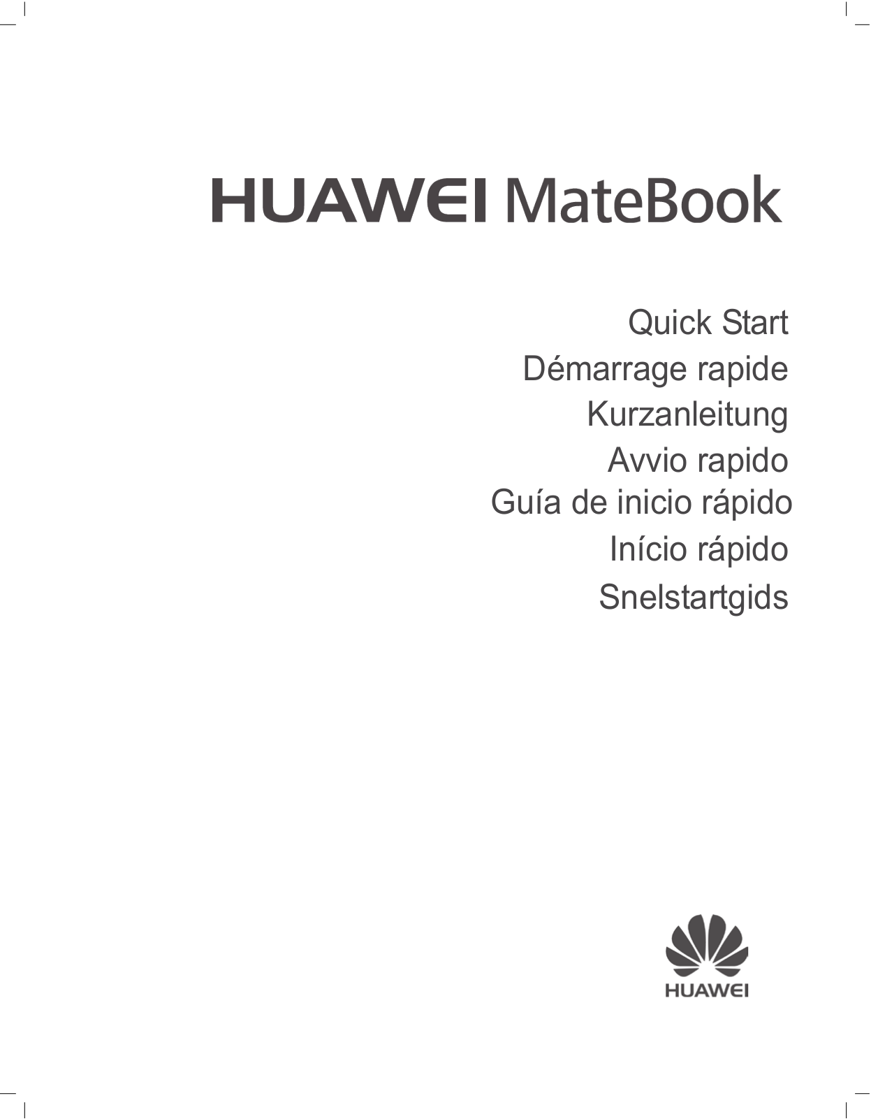 Huawei MateBook Quick Start Guide