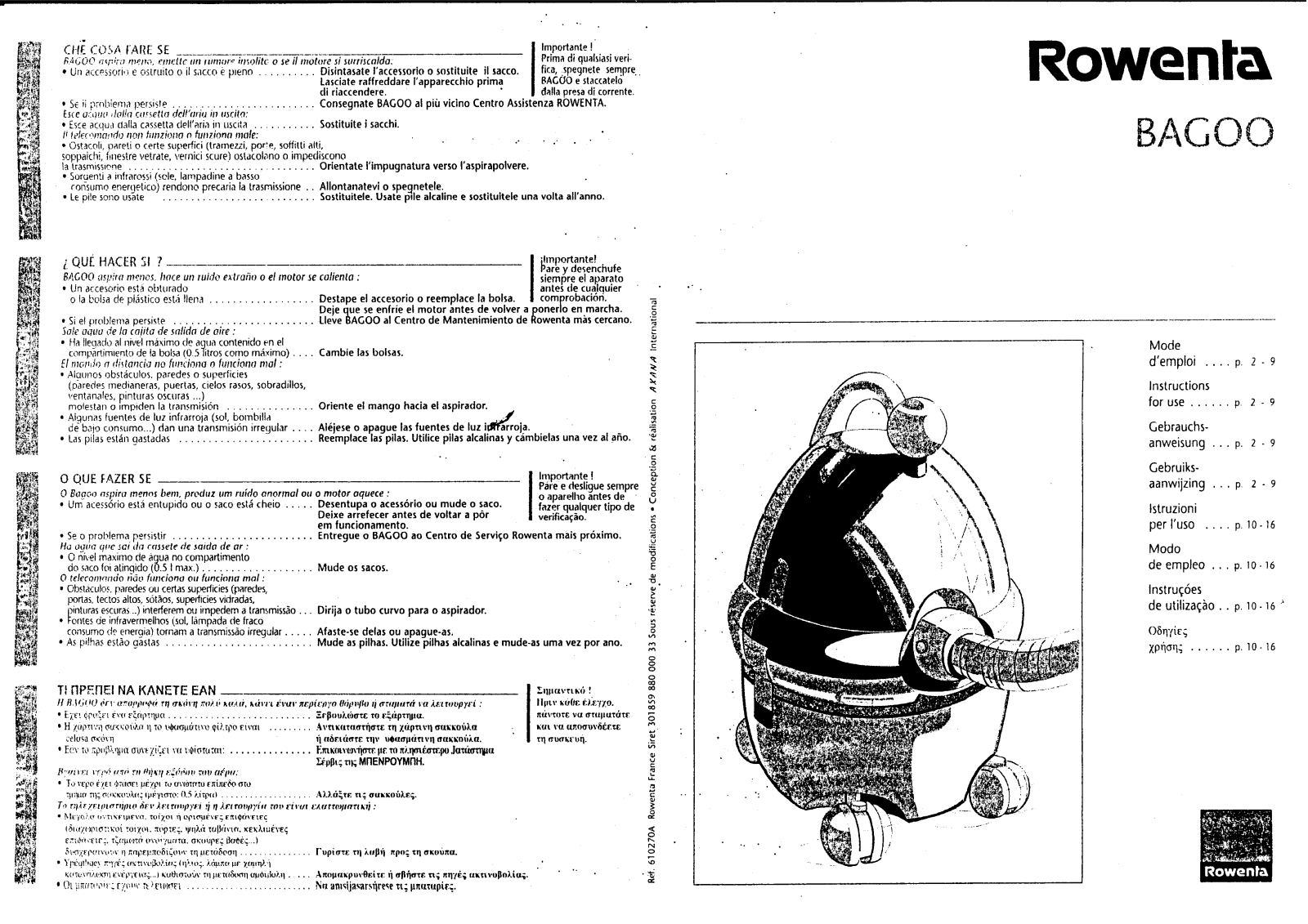 Rowenta HC 103 User Manual