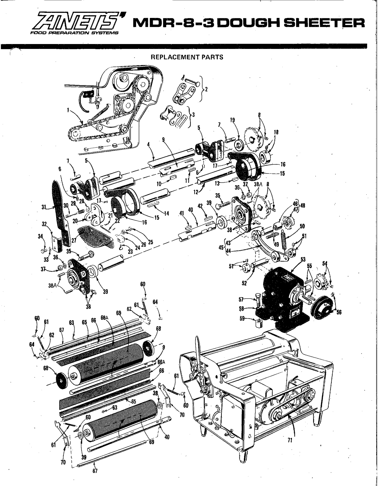 Anets MDR-8-3 Parts List