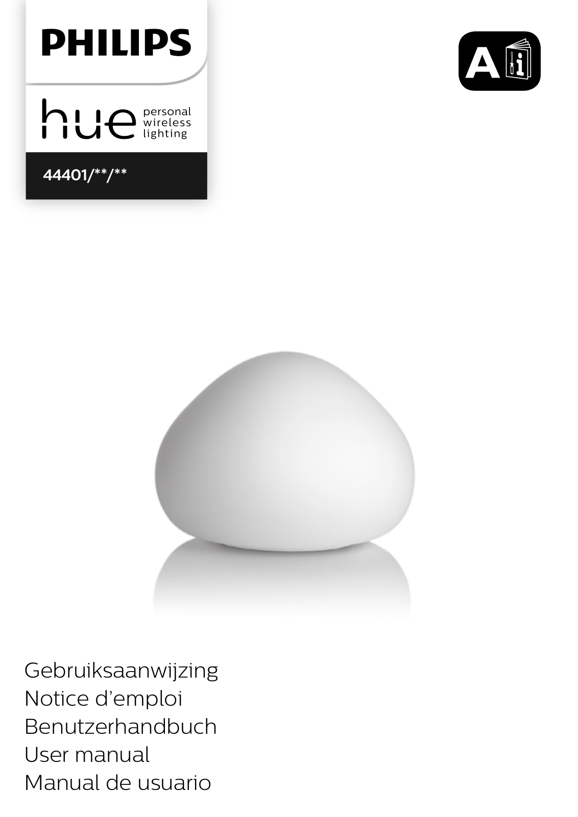 Philips Hue Wellner tafellamp White Ambiance Wit User manual