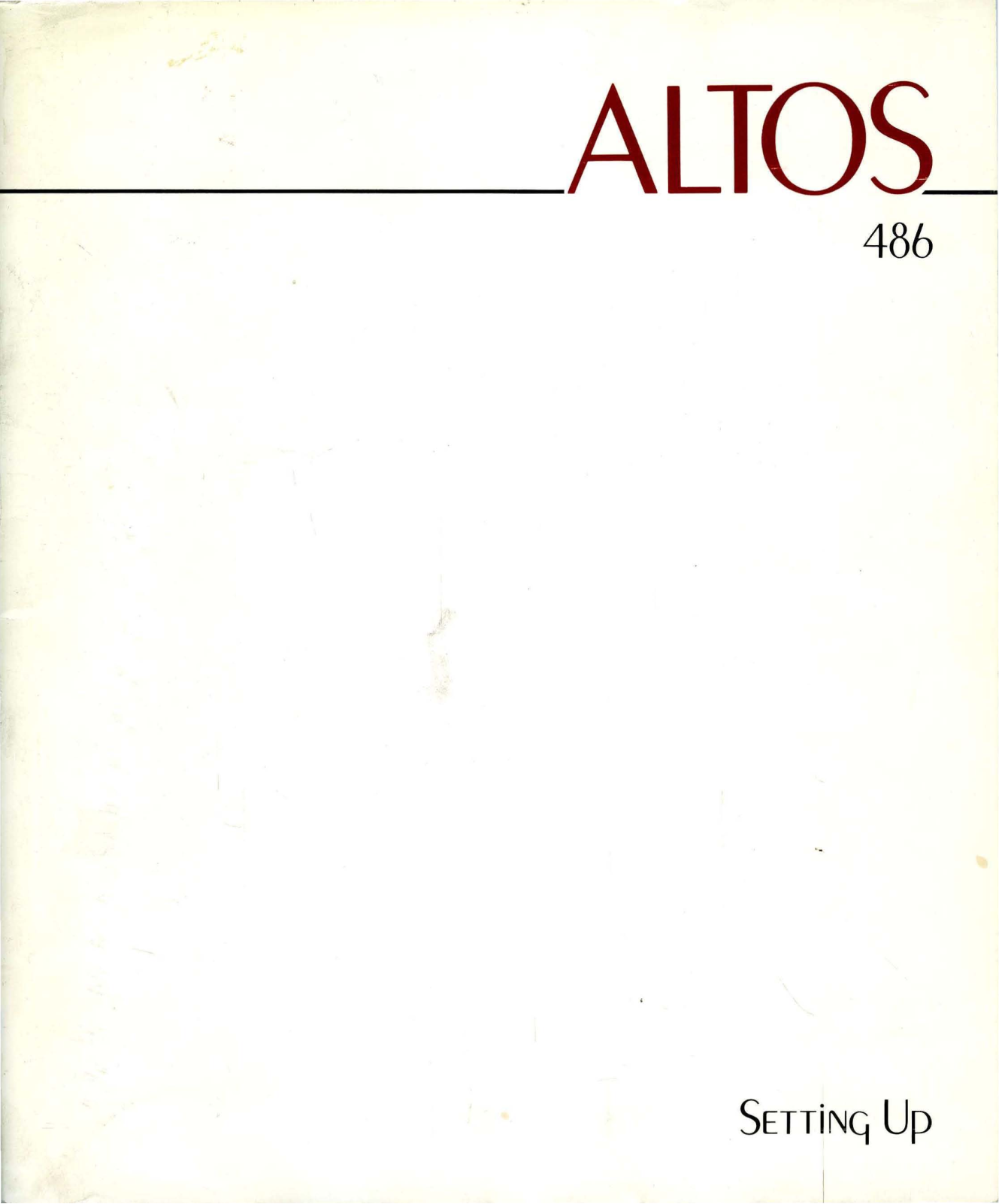 Altos 486 Setting-up Manual - ManualMachine.com