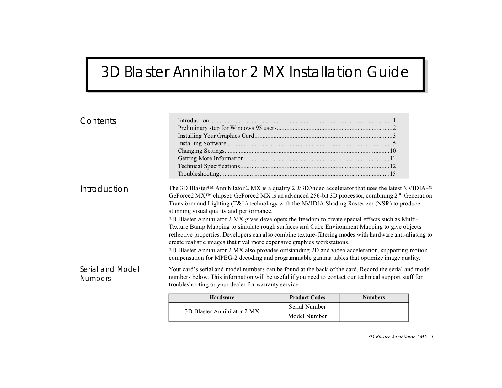 Creative Labs MX GB0050 User Manual