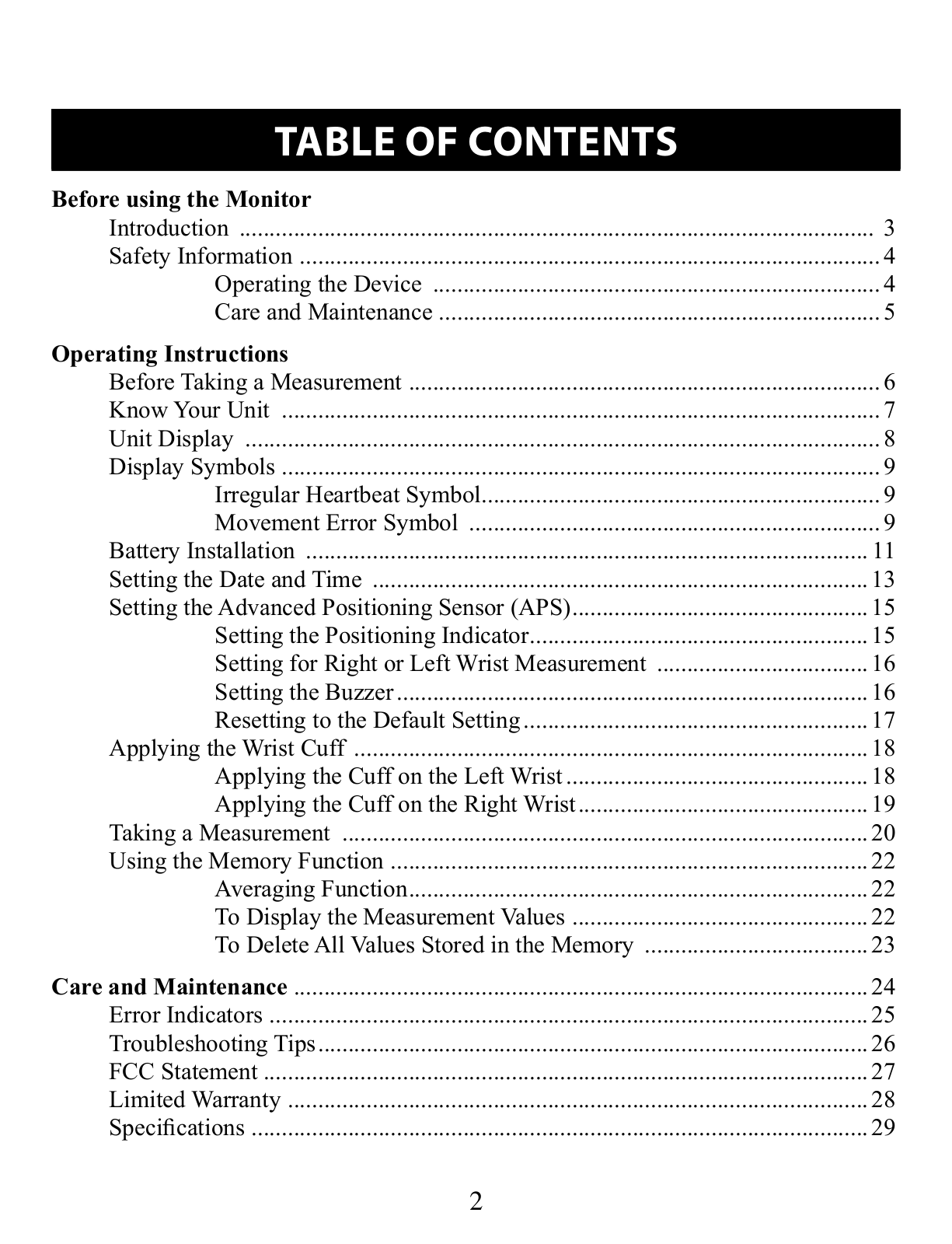 Omron BP652 User Manual 2