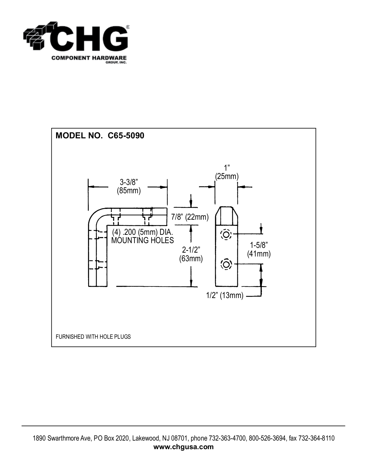 Component Hardware C65-5090 User Manual